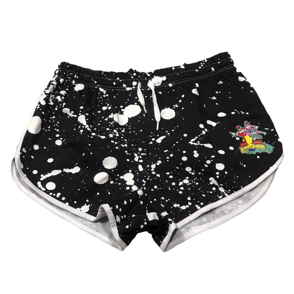 Mighty Morphin Power Rangers  Short Shorts Black/White XL